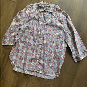 Chicos medallion print button up blouse